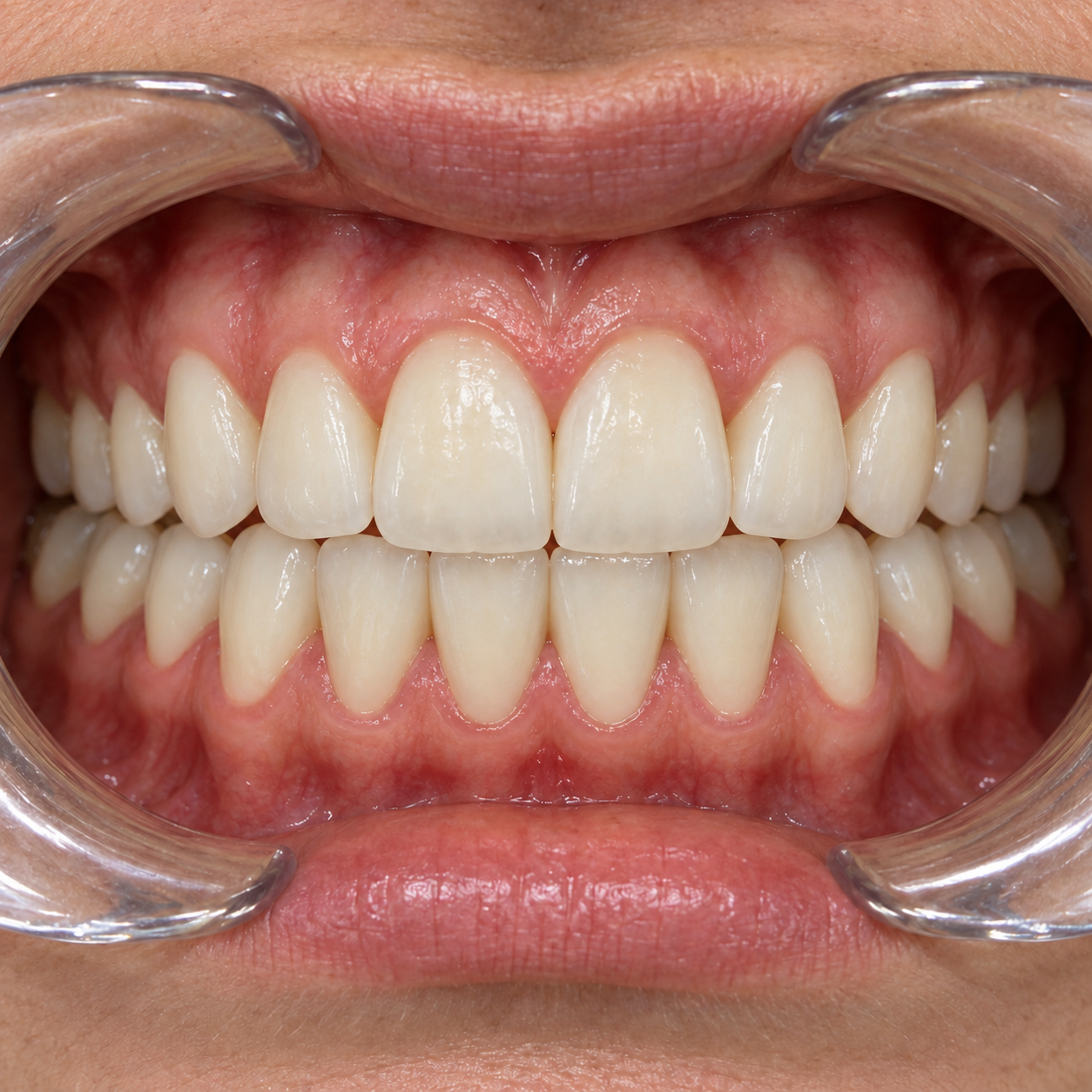 The same teeth after the first use